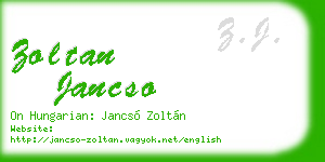 zoltan jancso business card