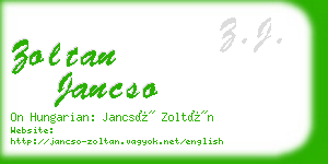 zoltan jancso business card